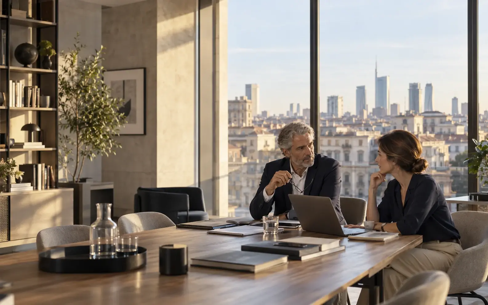 Technology project meeting in a contemporary workplace